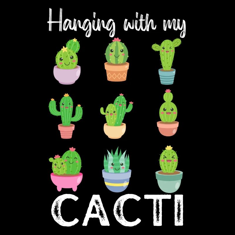 Accroché avec mes cactus, drôle de cactus mignon