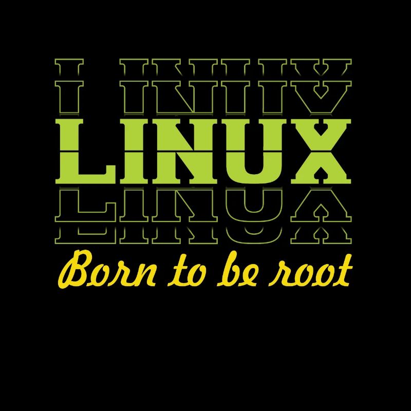 Linux Retro Vintage né pour être root pour les nerds
