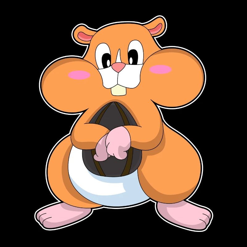 Hamster with walnut