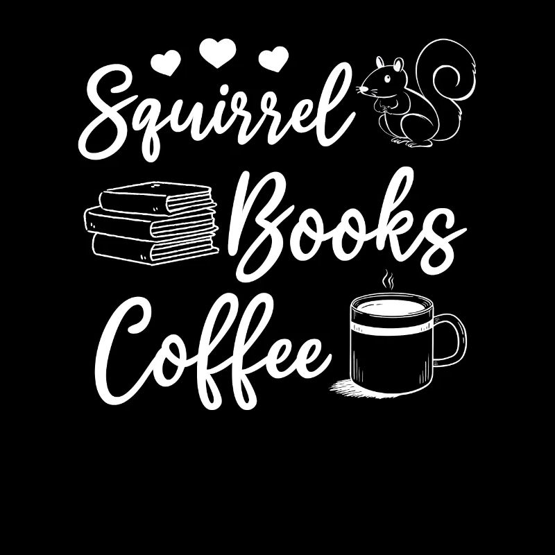 Squirrel Books Coffee Squirrel Lover Read Book