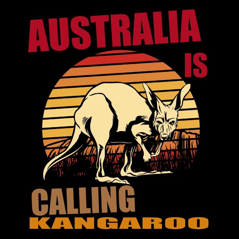 Känguru Retro Australien Calling Outback