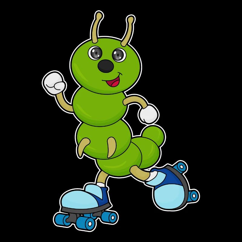 Caterpillar in inline skating with roller skates