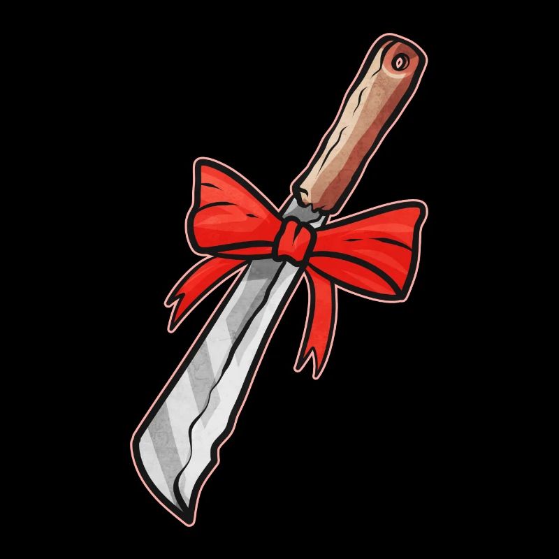 Couteau avec arc comme cadeau pour Noël Halloween