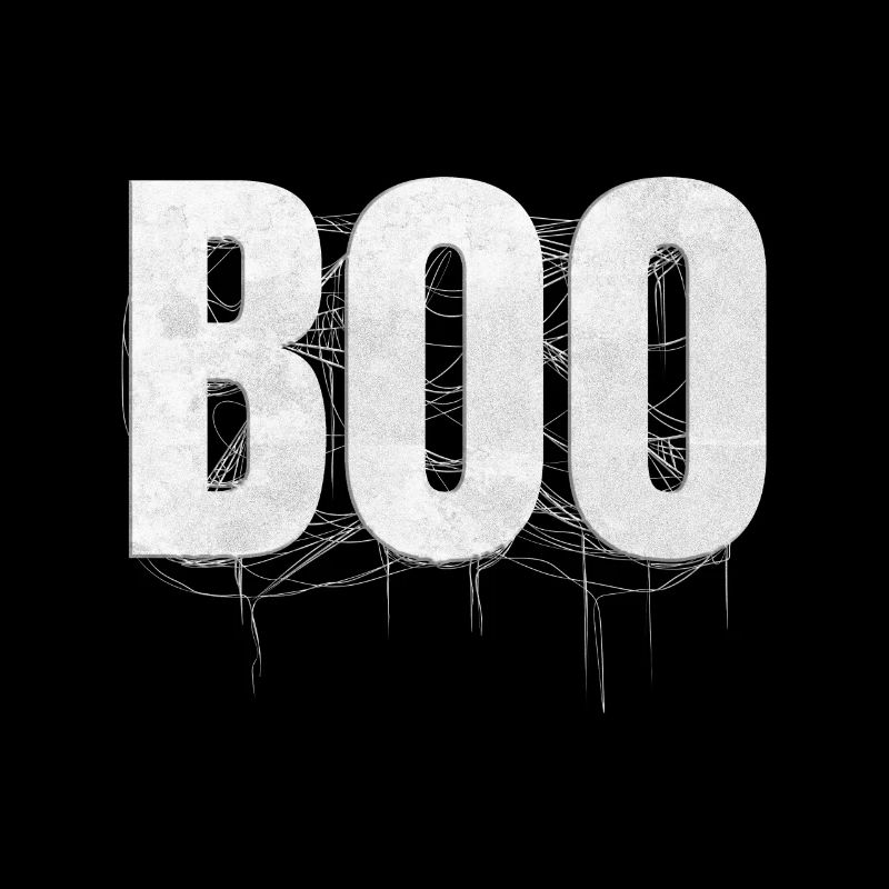 Letters Write The Word Boo With Spider Web On