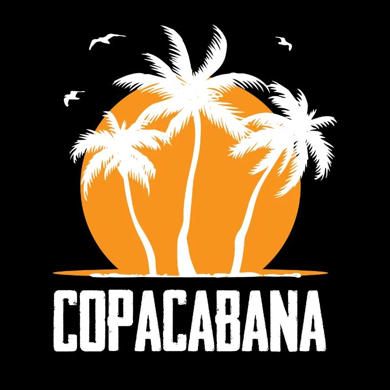 Copacabana Rio Palm Trees Summer Beach Sun Waves U