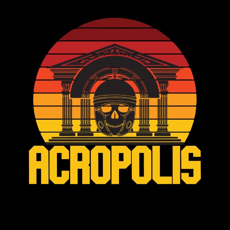 Acropole Rétro Guerrier Grec Grèce