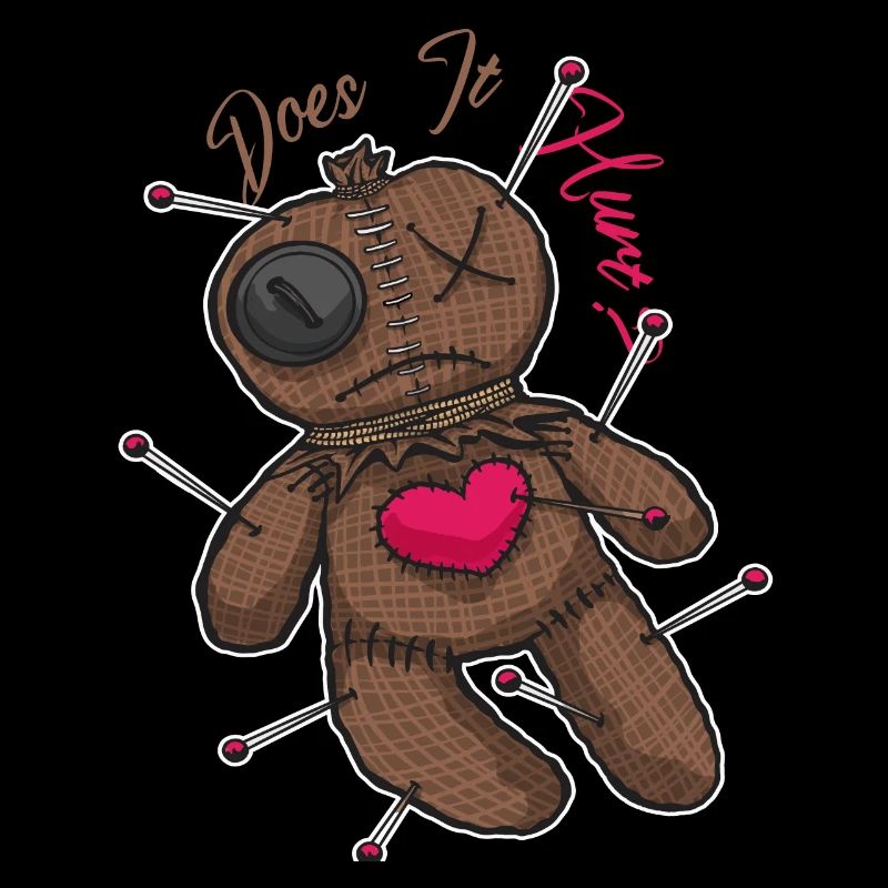Funny Voodoo Doll Does it hurt? Witchcraft Creepy