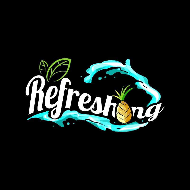 Leaves And Pineapple And Refreshing Waves - Go