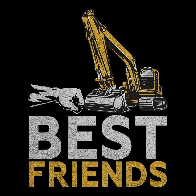 Funny construction workers & construction site excavator drivers