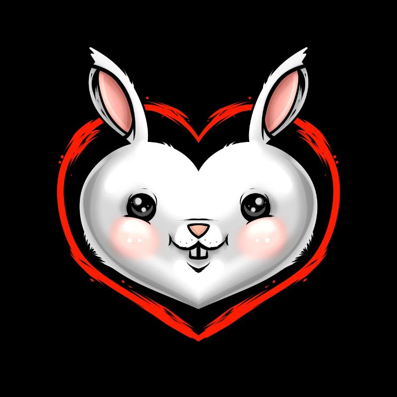 Sweet Easter Rabbit Heart On Easter