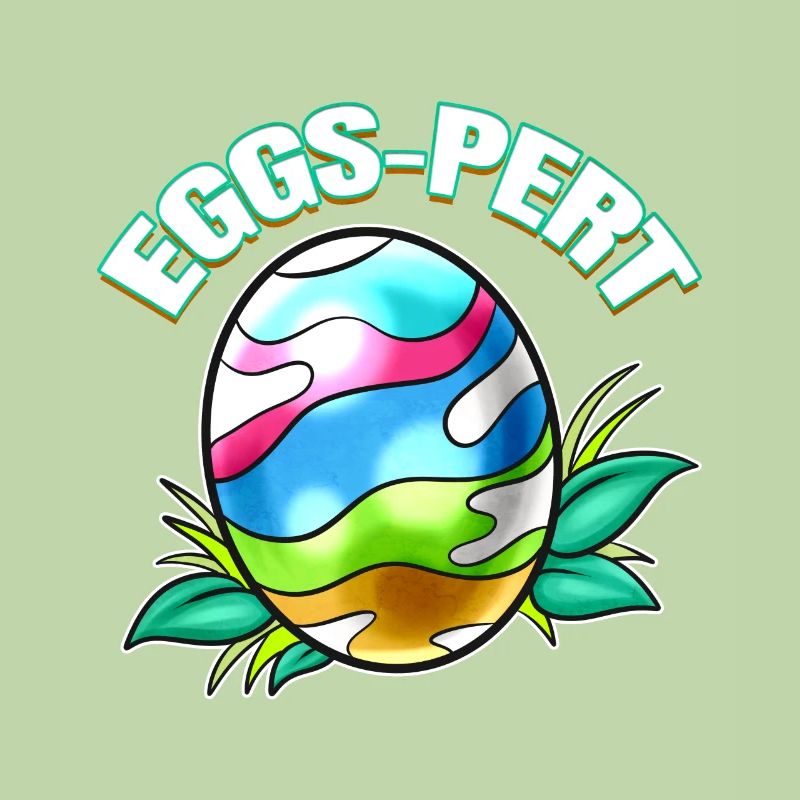Funny Easter Egg With Lettering Eggs-pert On
