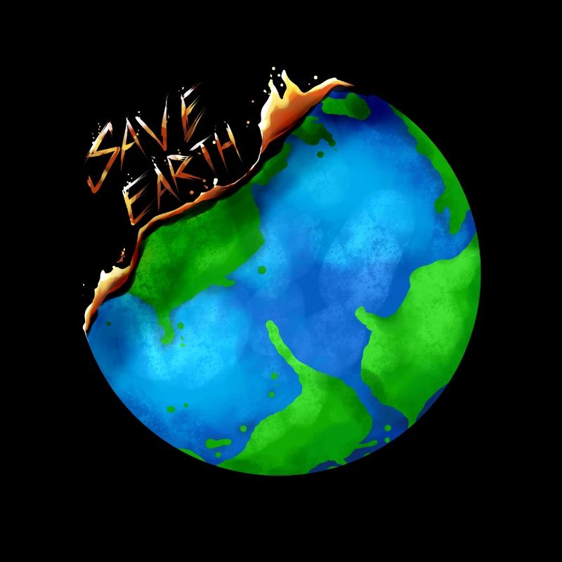 Burning Earth Globe - Save Earth For Earth Day