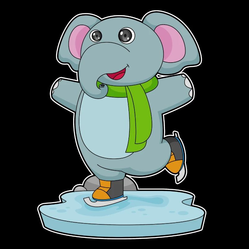 Patins à glace éléphants