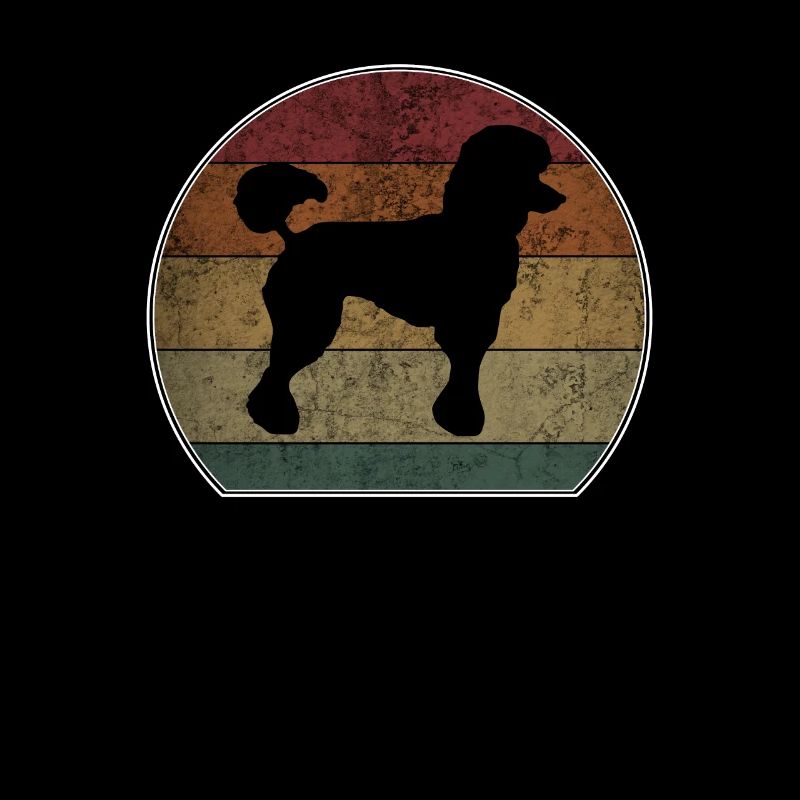 Retro Poodle Sunset