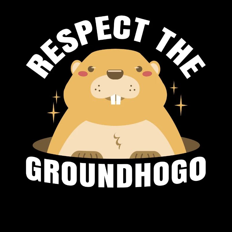 Retro Groundhog Respect the Groundhog