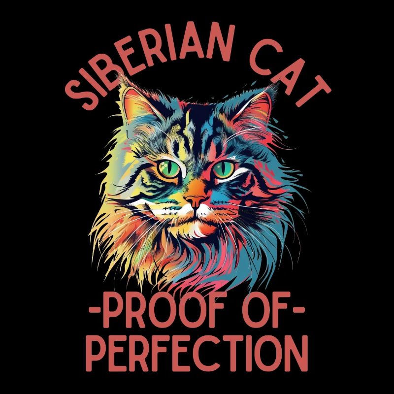 Chat Sibérien Chat Chat Coloré Chat Sibérien