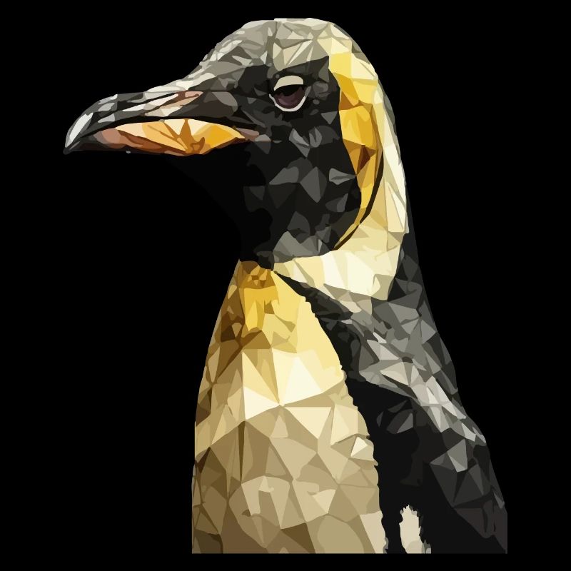 Emperor Penguin Geometric Art Polygonal Graphic