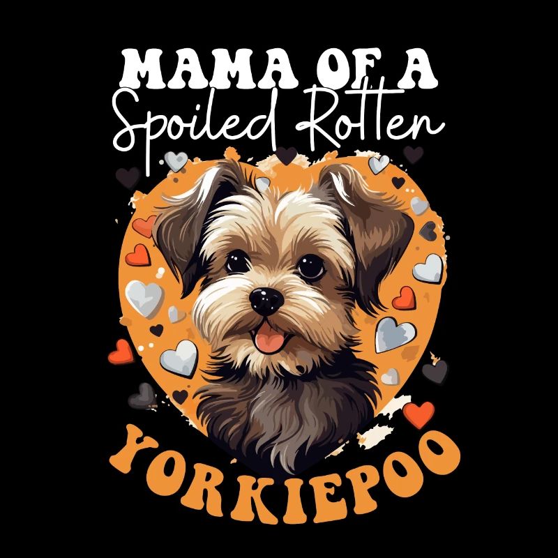 Maman de chien de compagnie d’un Yorkiepoo pourri gâté