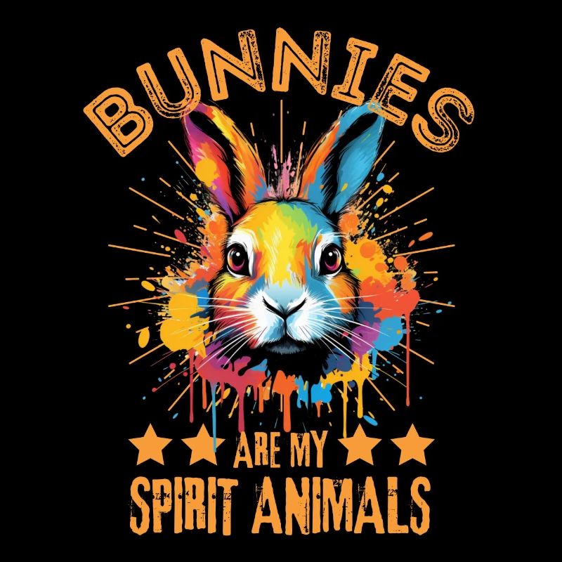 Bunter Hase Farbkleckse Farbspritzer