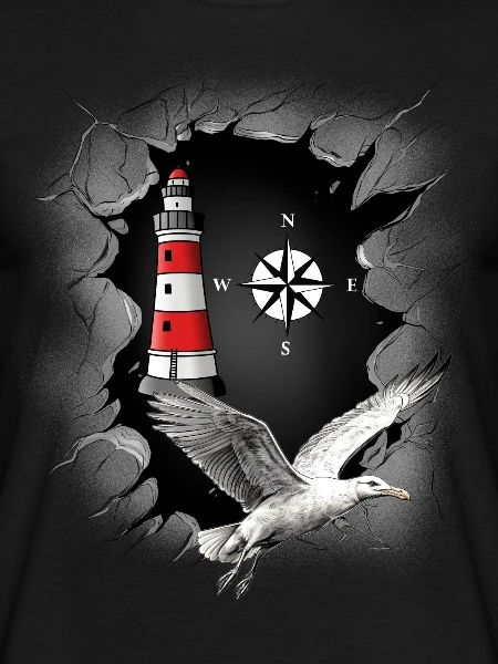 Seagull Lighthouse Compass Maritime