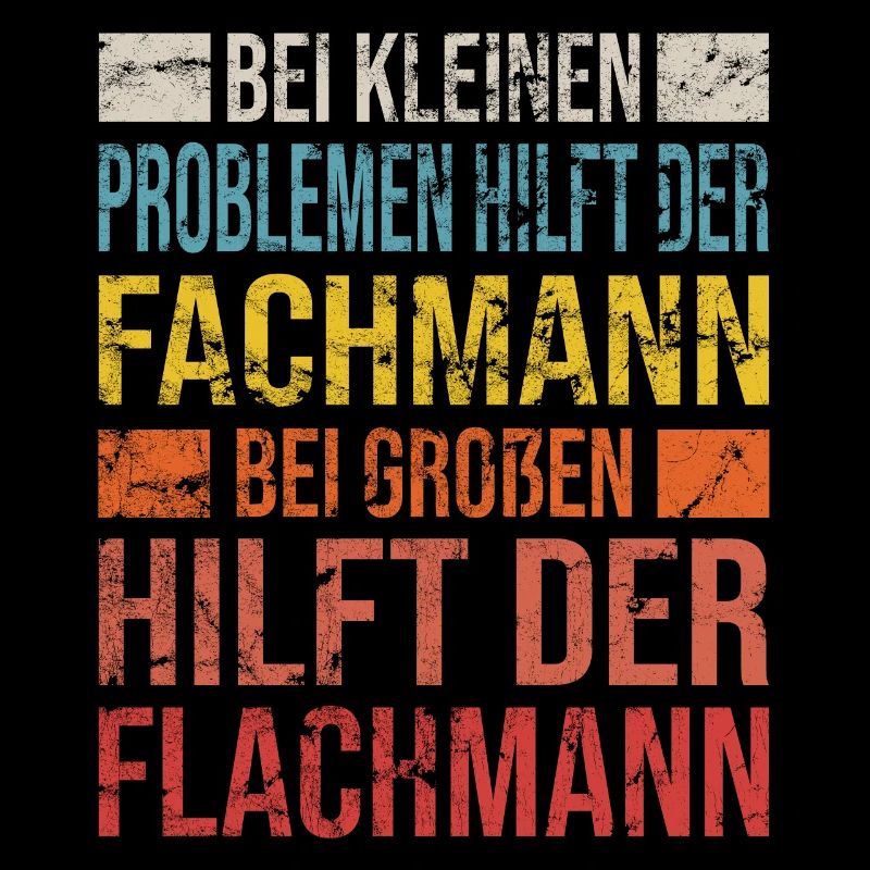 Fachmann Flachmann Lustiger Handwerker S