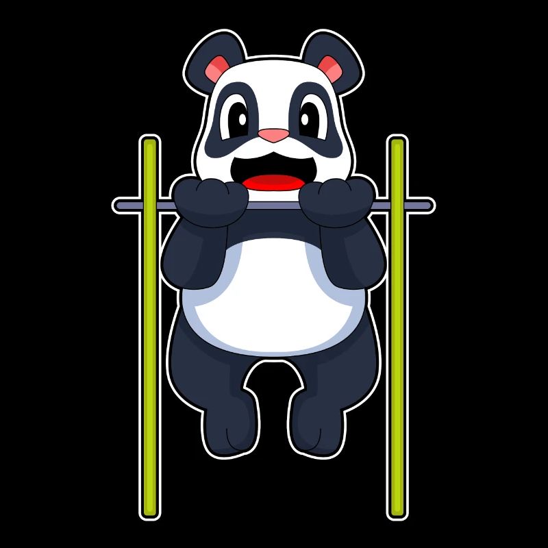 Panda Bodybuilder Tractions Musculation