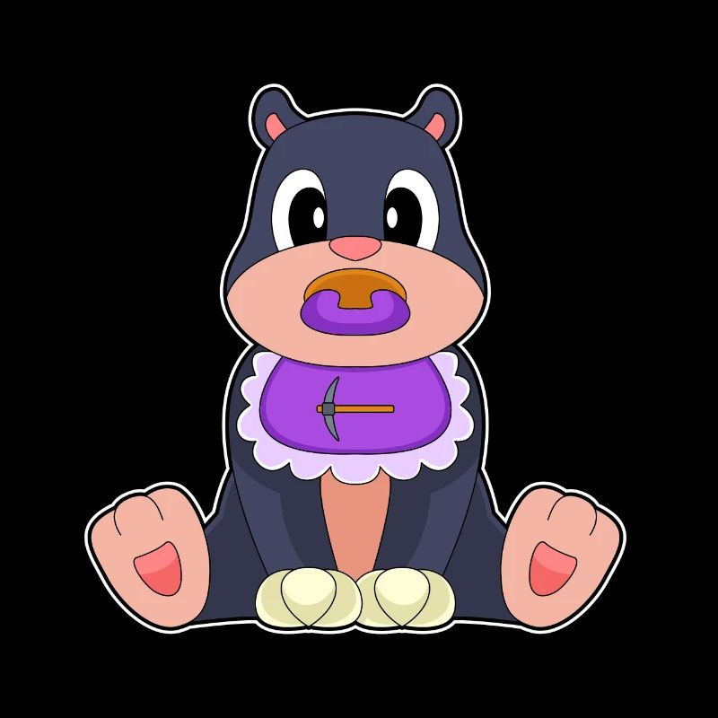 Mole Baby Bib Pacifier