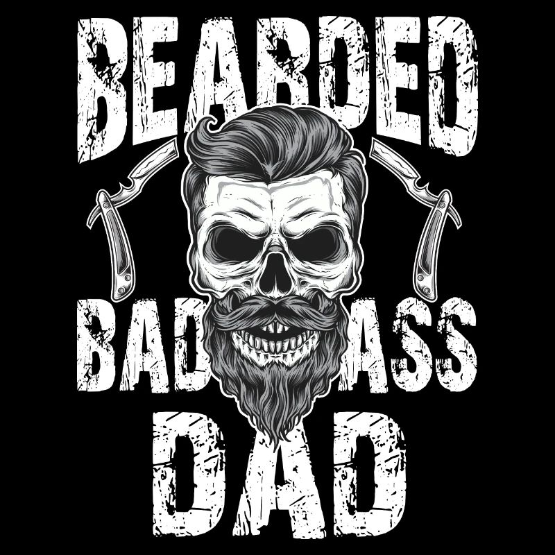 Bearded Daddy Beard Skull Barber Hair Beard