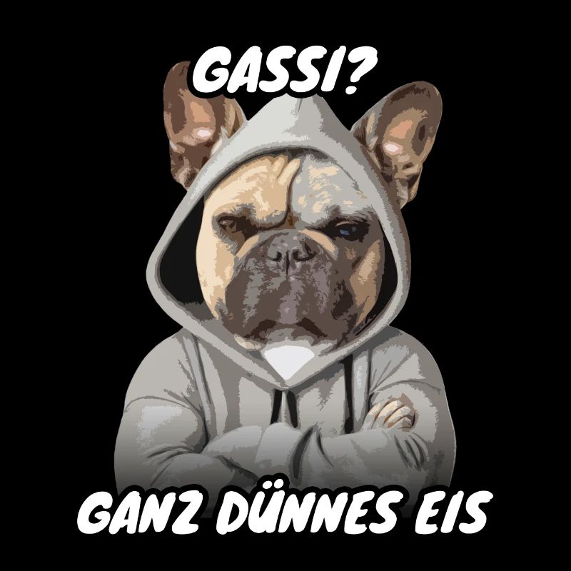 Frenchie Spruch Gassi