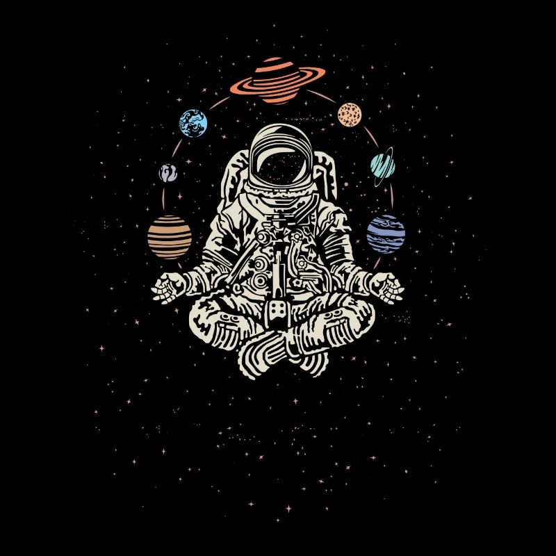 Yoga-Lehrer Rakete Astronaut