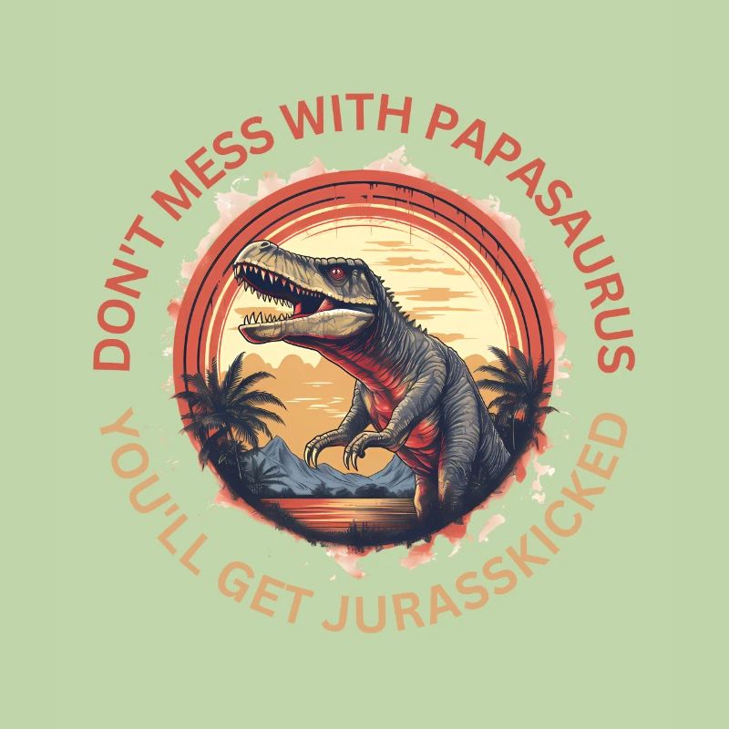 Witziges Papa Papasaurus Dino Dinosaurier Geschenk