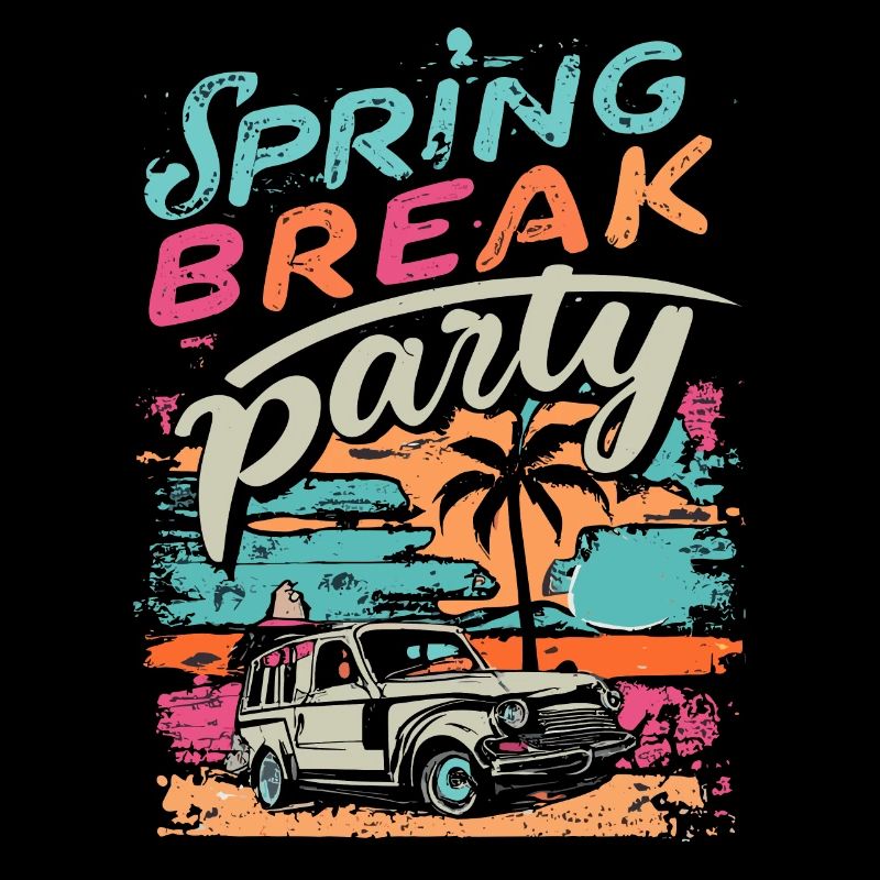 Spring Break Holiday Retro Vintage