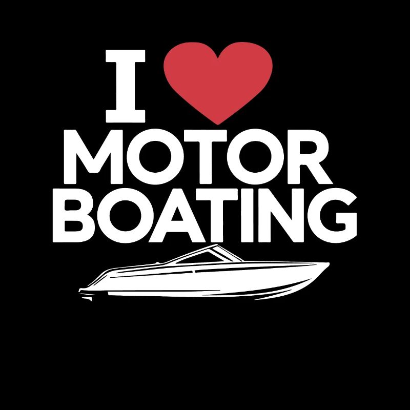 Bootsfahrer Ich liebe Motorbootfahren Lustige Schnellboot Männer