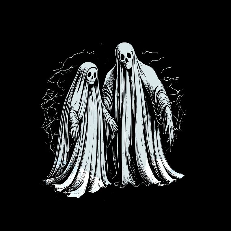Scary ghost couple haunting