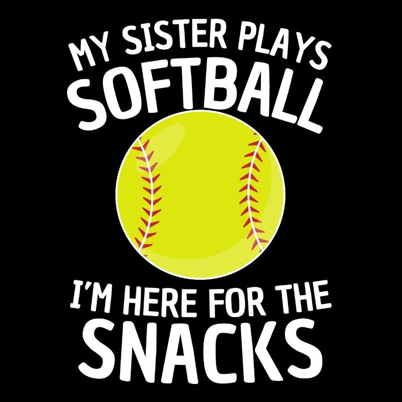 Funny Softball Sibling Design