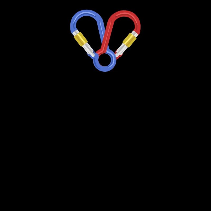 Klettern Seilklettern Karabiner Herz Liebe Paar