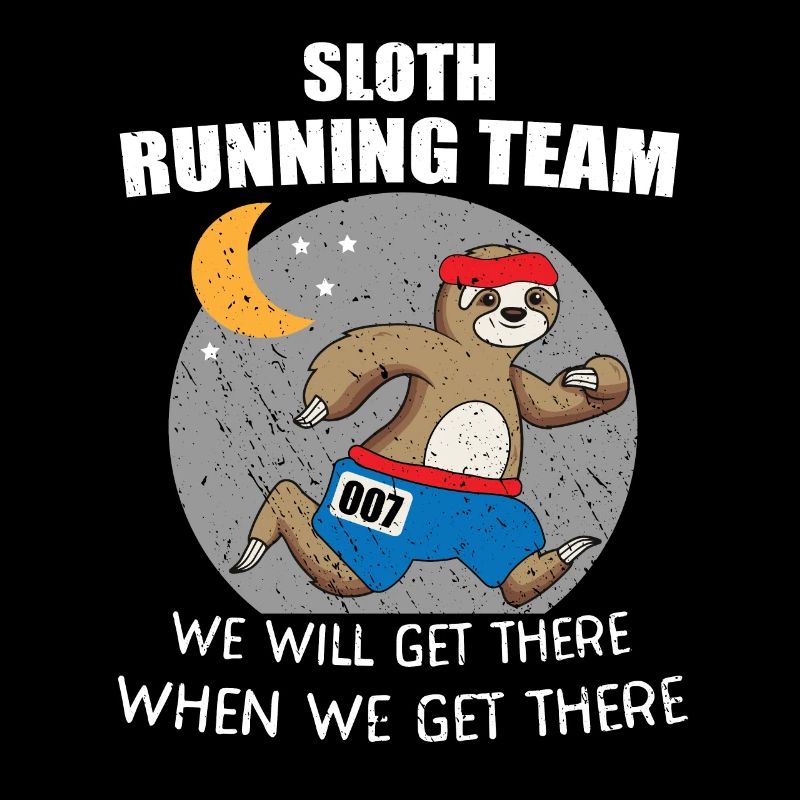 Sloth Marathon Sport Runner Sloth Running Team