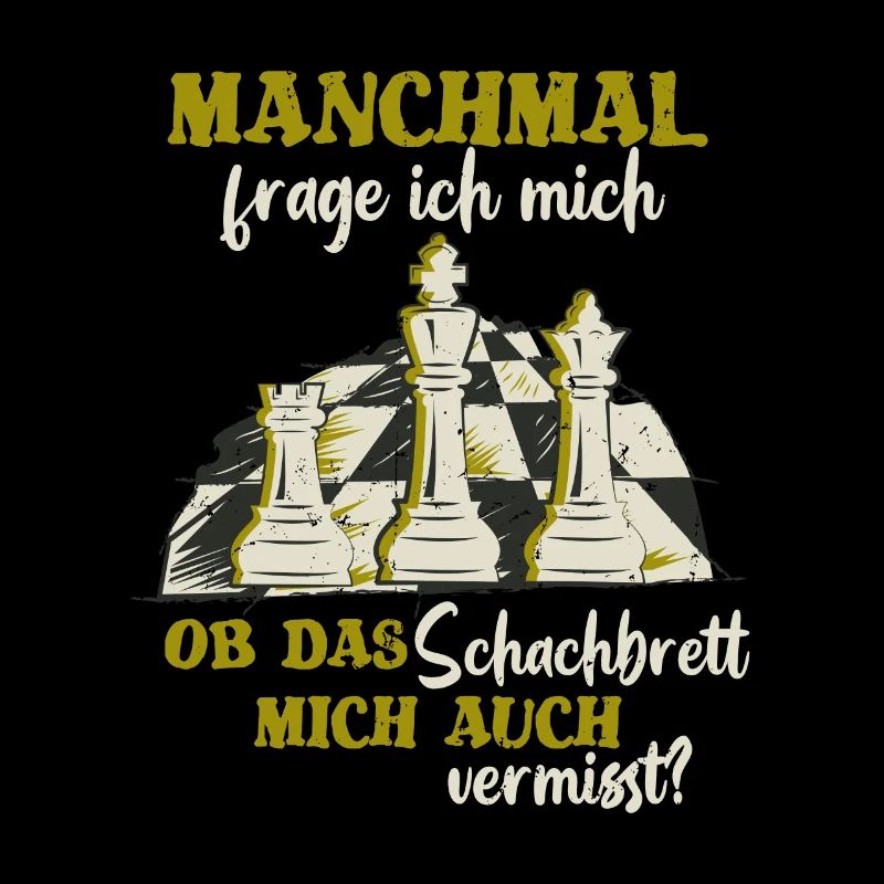 Schachspieler ob das Schachbrett mich vermisst