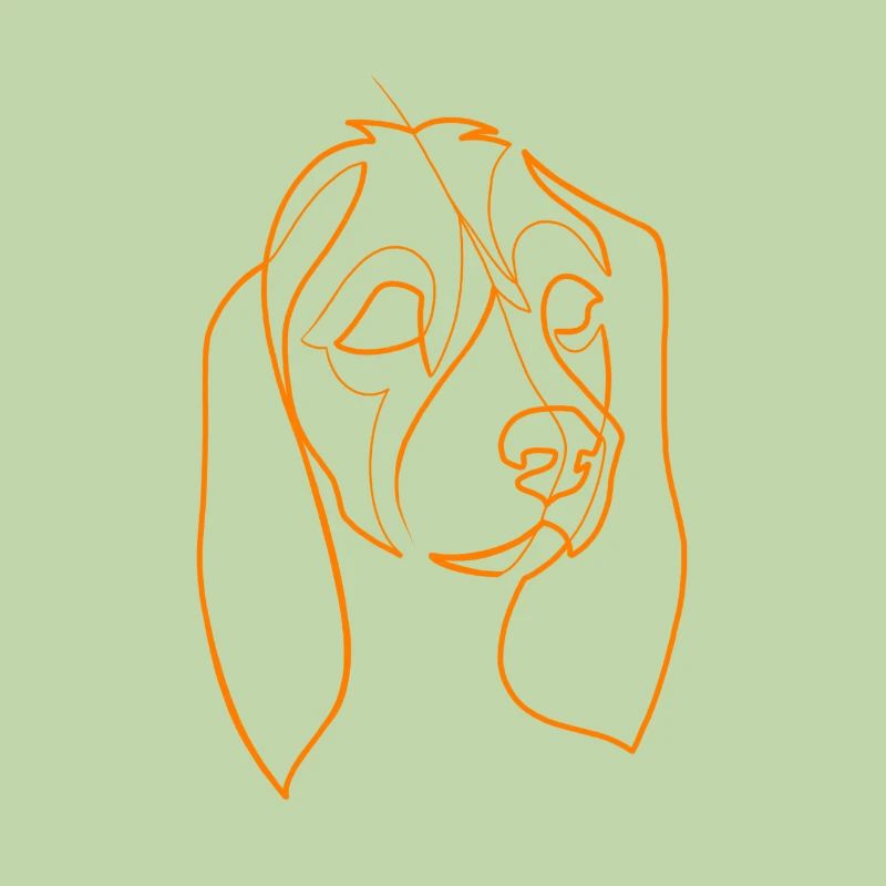 English Cocker - linework dog