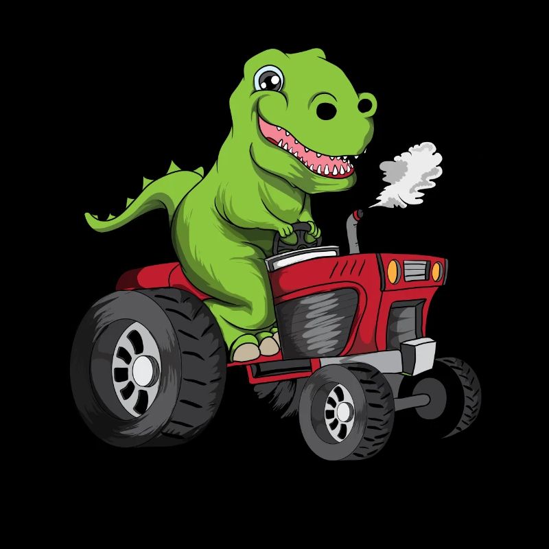 Alte junge Dino Dinosaurier Traktor Trecker T Rex