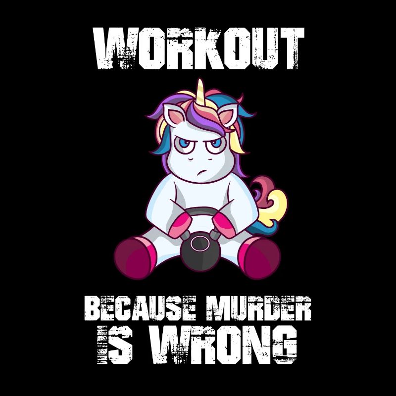Training Workout Einhorn Laune lustiger Spruch