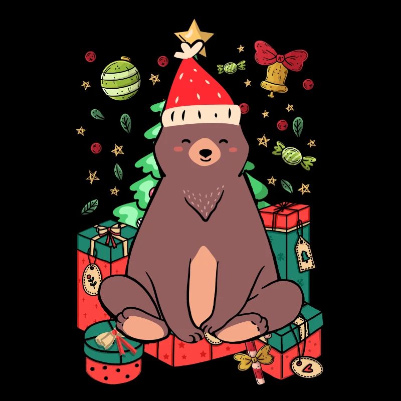 Ours de Noël Ugly Cadeau de Noël Noël Père Noël
