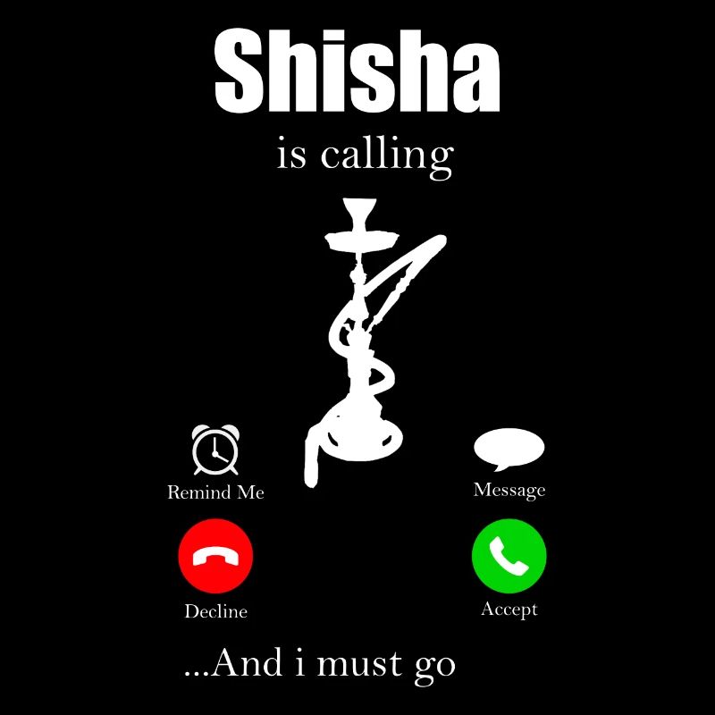 Shisha Tshirt Men Women's Hookah Pipe