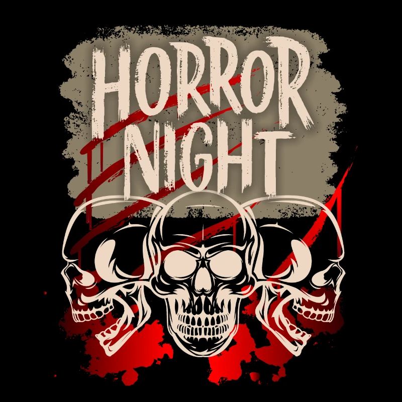 Horror Night, dire avec le crâne et le sang