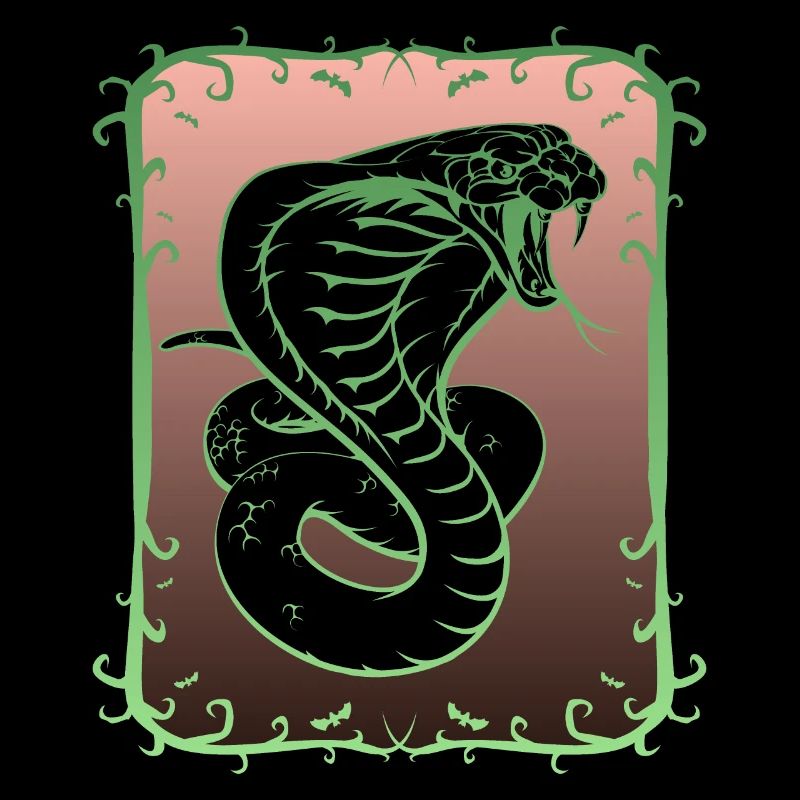 Cobra snake, poison tooth