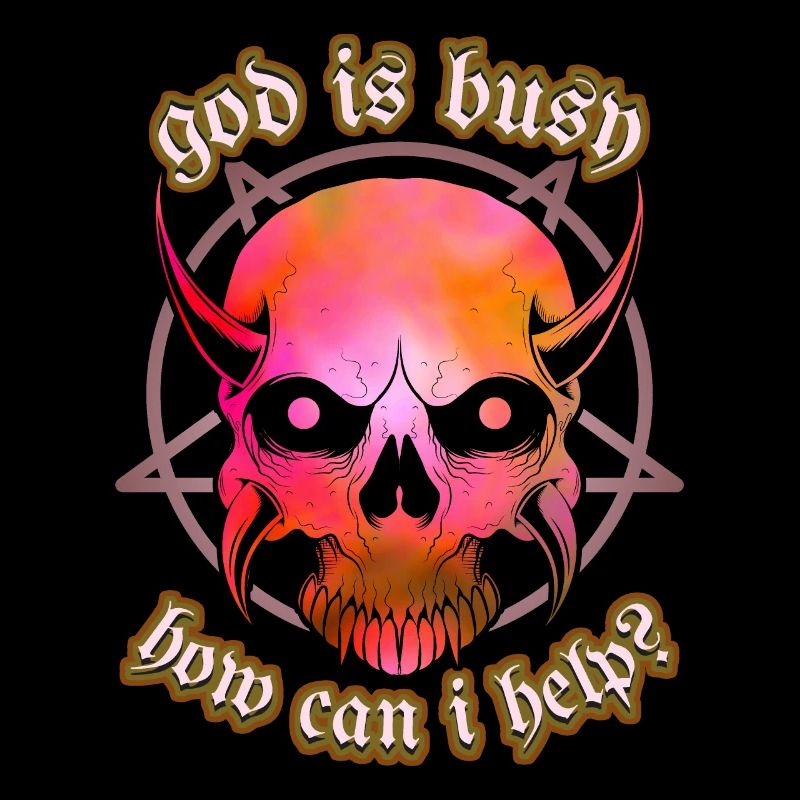 Lustiger Spruch mit Teufel-Baphomet, Pentagramm