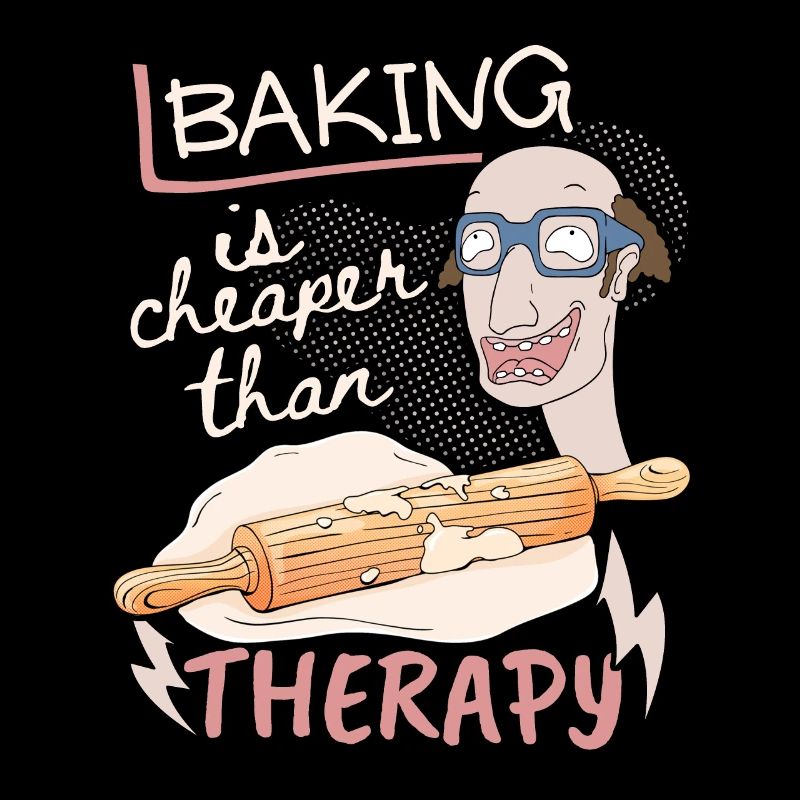 Baking, cake dough and dough roll, funny saying