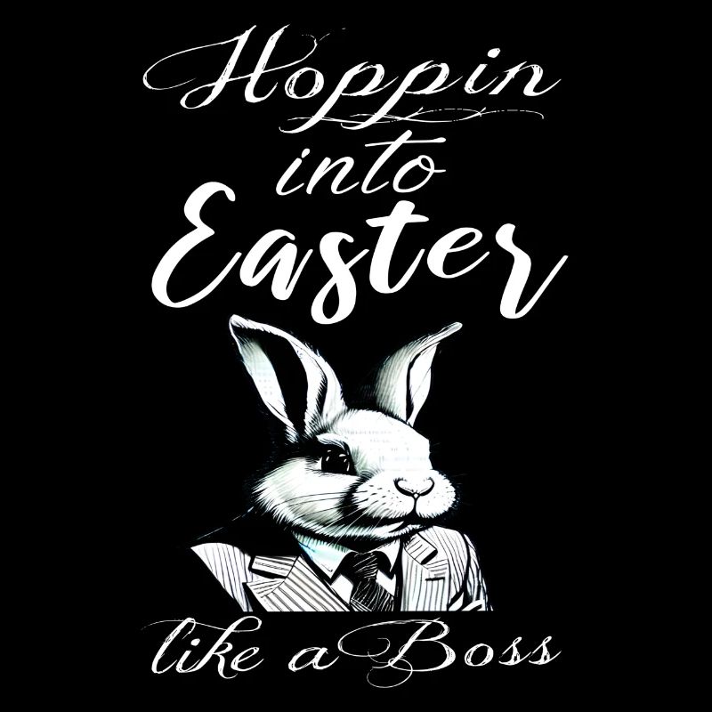 stylish Easter bunny with suit and tie