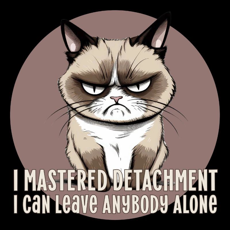 Angry cat mastered detachment cat saying funny