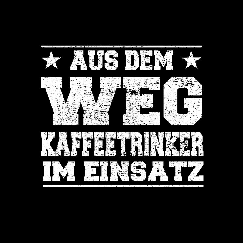 Aus dem Weg Kaffeetrinker im Einsatz Design